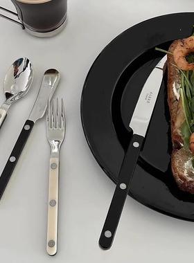 新款 法国进口Sabre paris熊猫刀叉勺小酒馆西餐餐具套装不锈钢勺