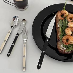 新款 法国进口Sabre paris熊猫刀叉勺小酒馆西餐餐具套装不锈钢勺