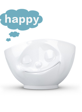 德国原产Fiftyeight Tassen表情碗礼盒装卡通陶瓷碗创意碗500ml