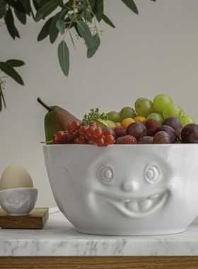 现货德国Fiftyeight德国进口 TASSEN表情碗 3D沙拉碗2600ML卖萌