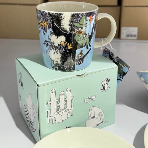 限定芬兰进口姆明 Arabia姆明X芬航限定马克杯北欧陶瓷杯餐具盘碗