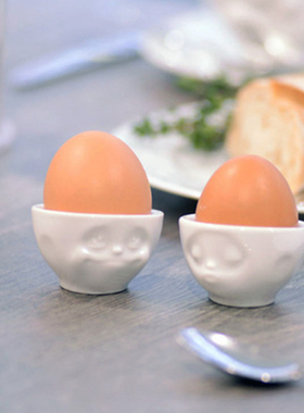德国进口Tassen表情碗进口陶瓷鸡蛋杯创意蛋盅早餐鸡蛋杯托架单个
