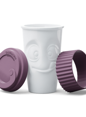 新款德国进口 tassen表情杯马克杯带盖可爱杯子礼盒餐具礼盒400ml