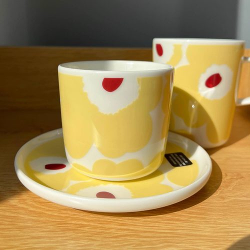 Marimekko日本限定浅黄色马克杯