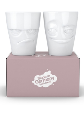 现货 tassen表情杯 德国原装进口碗陶瓷Fiftyeight卡通表情杯茶杯