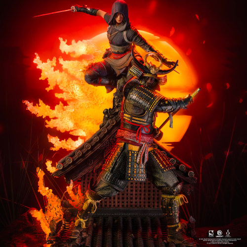 『现货不包邮』PureArts《刺客信条·影》奈绪江弥助1/4 发光雕像
