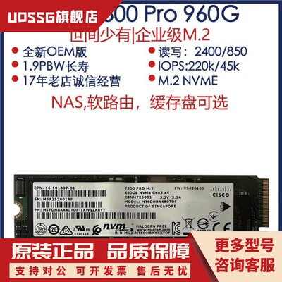 镁光企业级 7300 PRO 960G 480G 2280  M.2  NVME 路由 NAS缓存盘