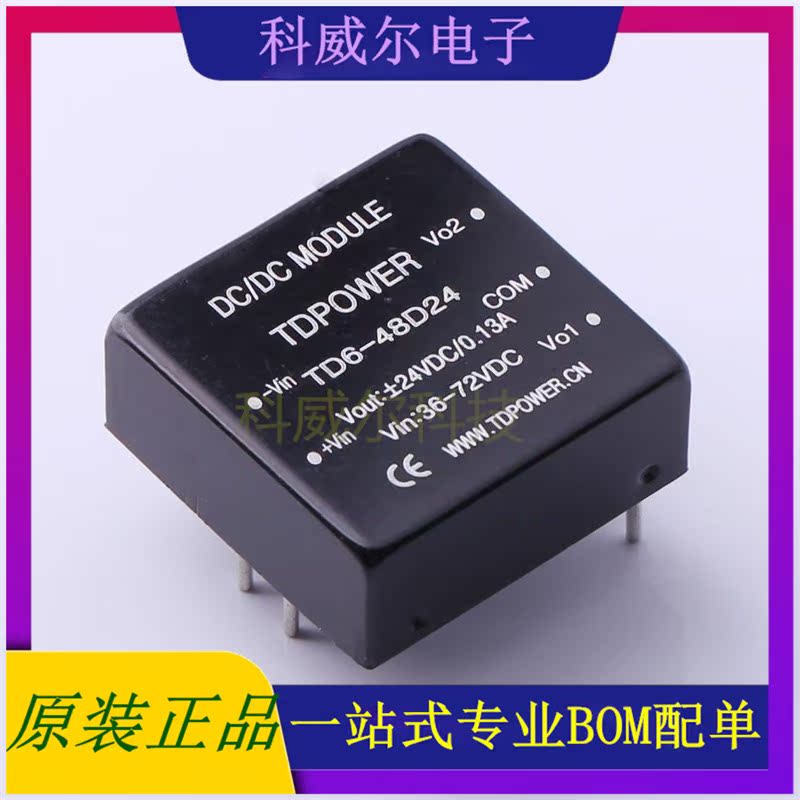 TD6-48D24 封装DIP/25.4*25.4*10.2 TDPOWER 电源模块 全新原装