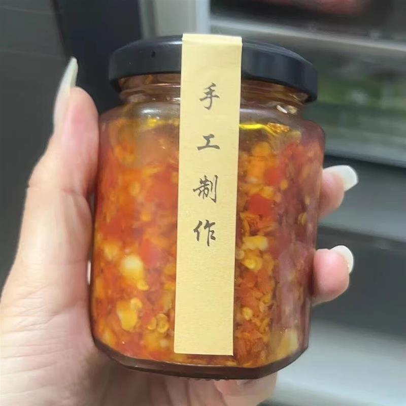*广东肠粉猪脚饭手工潮汕农家自制蒜蓉辣椒酱特辣正宗下/