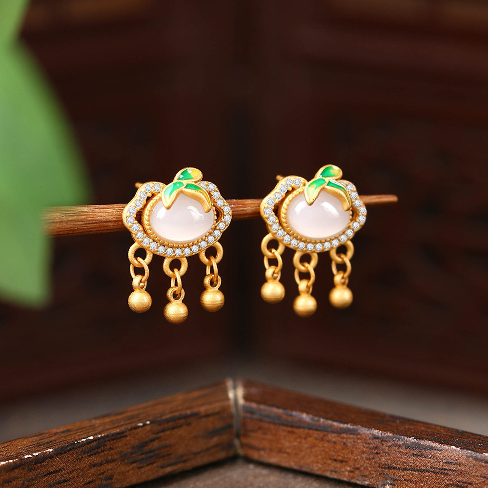 原创设计平安锁耳钉气质温柔长命锁耳环精致简约百搭新中式耳饰女,饰品/流行首饰/时尚饰品新,耳钉,淘宝优惠券,粉丝福利购,淘宝优惠卷