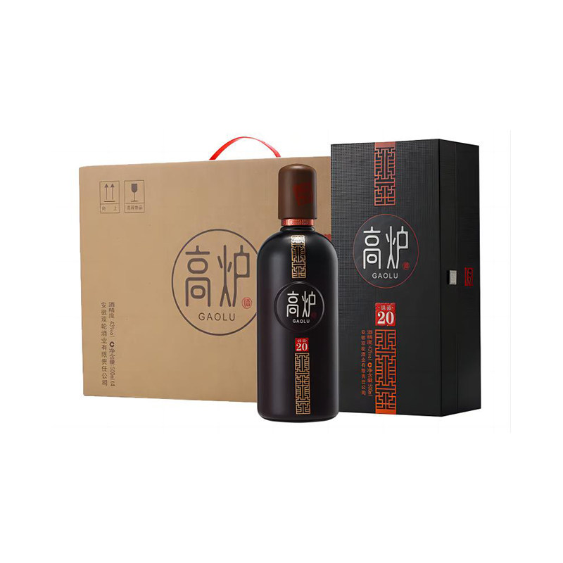 高炉家高度白酒纯粮固态发酵整箱送礼臻藏20安徽名酒正品 高炉家