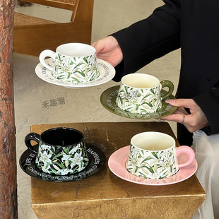 家用花茶杯陶瓷马克杯子手提袋高档礼盒包装 精致咖啡杯碟套装 结婚