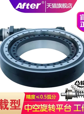 大口径中空旋转平台重载侧装伺服电机减速机器替凸轮分割器DD马达