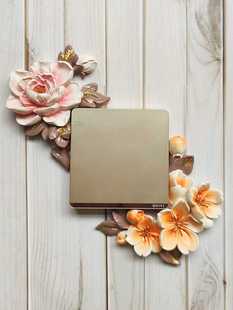 开关贴墙贴欧式花卉插座边框遮挡装饰新中式墙壁贴四开开关保护套