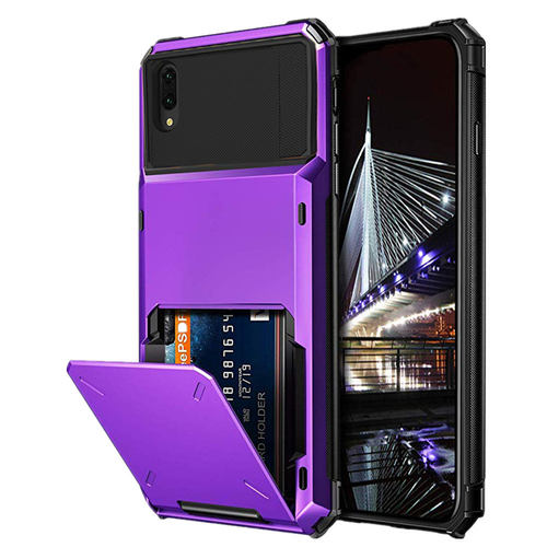 适用华为P20手机壳P20pro放公交地铁卡HuaweiP20加厚防摔卡包新款