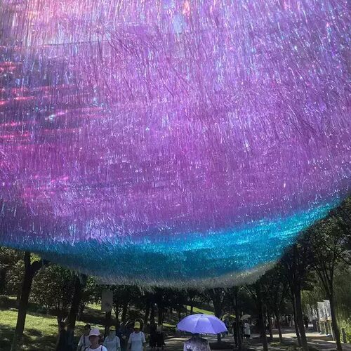 网红梦幻风动星河雨丝帘天幕装饰