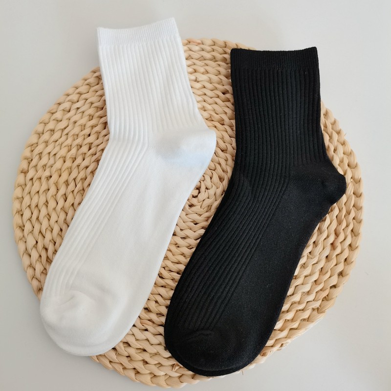 纯棉袜子男女士运动双针袜简约中筒船黑色直筒通勤透气夏季短薄款,女士内衣/男士内衣/家居服,中筒袜,淘宝优惠券,粉丝福利购,淘宝优惠卷