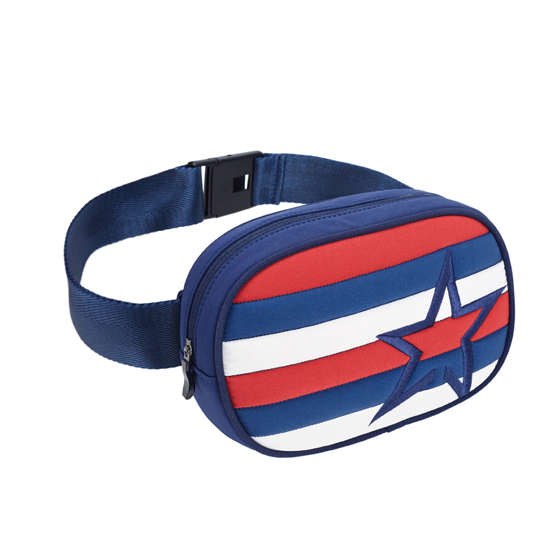 PM滑雪腰包 斜挎包便捷收纳时尚彩虹拼接单双板滑雪装备