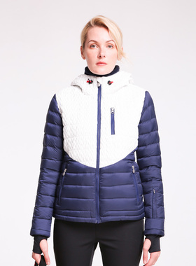 PERFECT MOMENT户外女士滑雪服白鹅绒防水防风保暖修身轻羽绒服