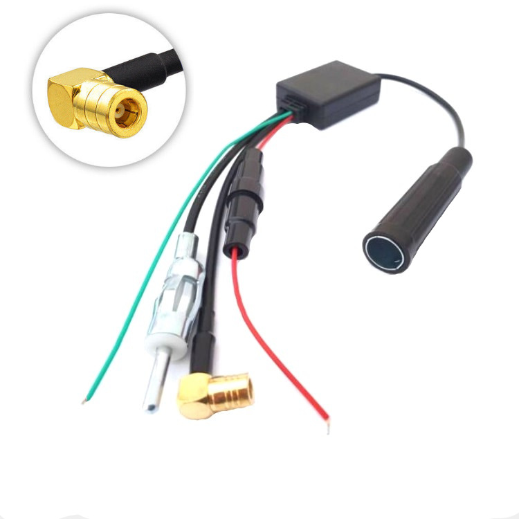 汽车收音天线放大器车载FMAM天线DAB天线放大器转接线