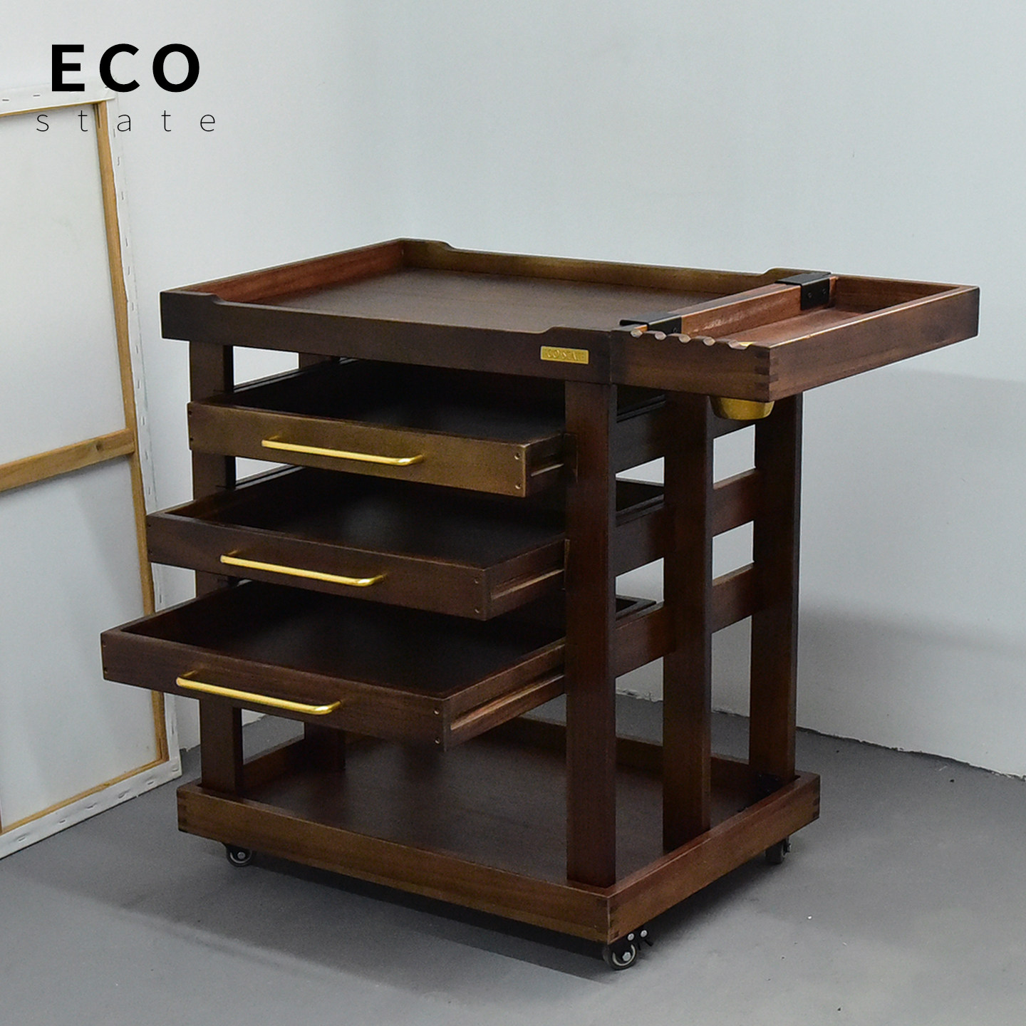 ECO专业进口实木制五层油画车