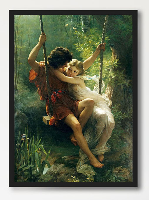 世界名画《人体艺术油画性感美女裸画酒店会所春天装饰画yha02》