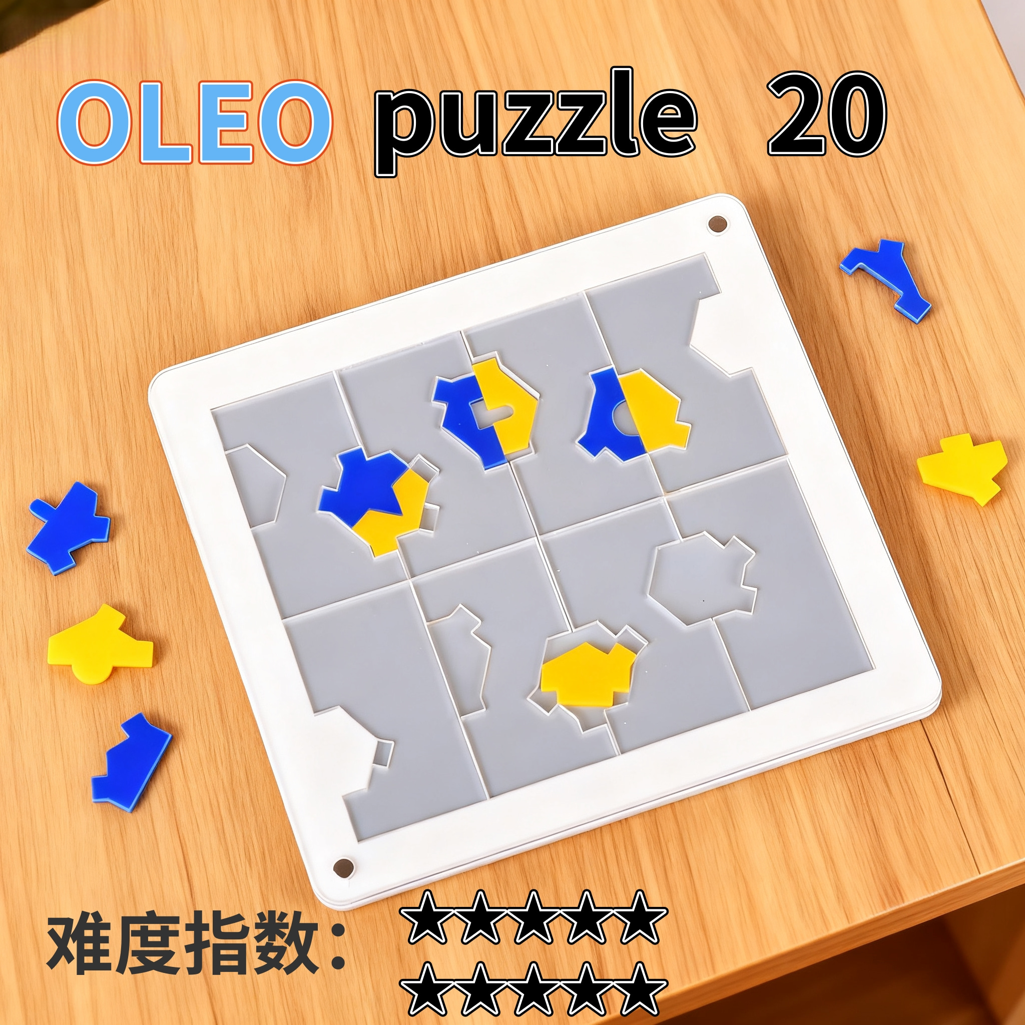 OLEO20块方块拼图10级puzzle