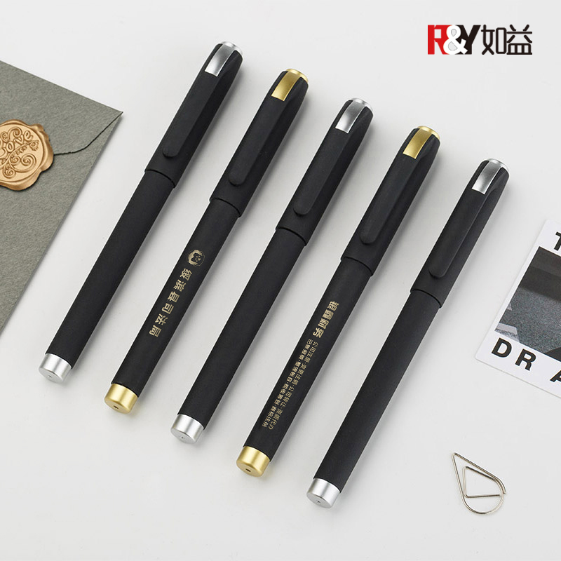 定制广告签字笔印logo中性商务礼品笔可订做活动企业宣传开单水笔