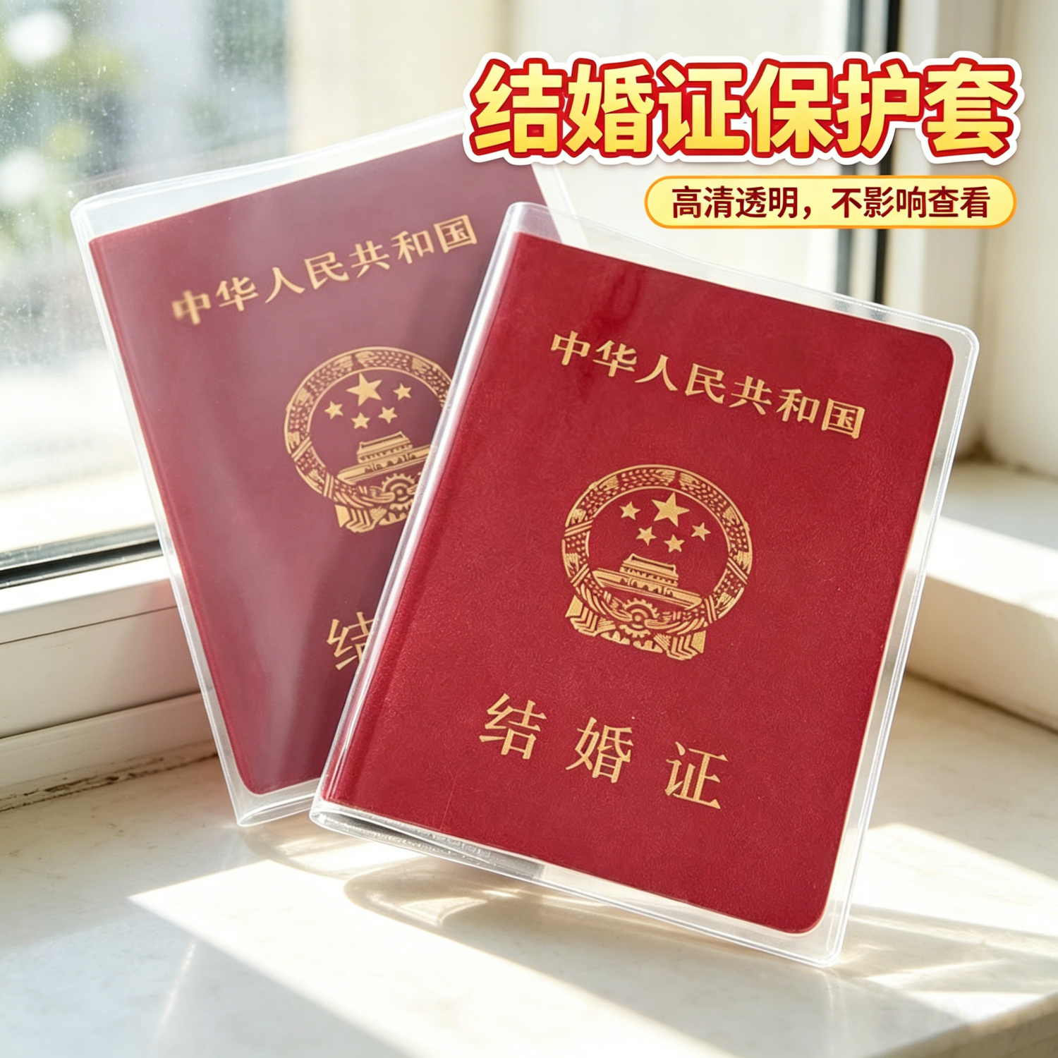 结婚证书套透明保护套