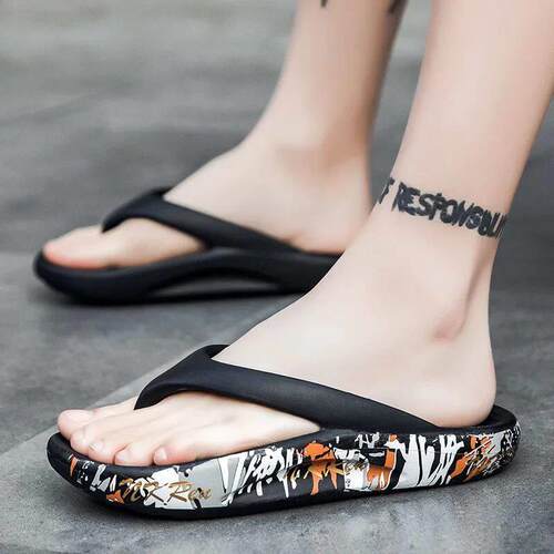 Thick Sole Flip Flops Coupls Slippers for Summer Women Slide
