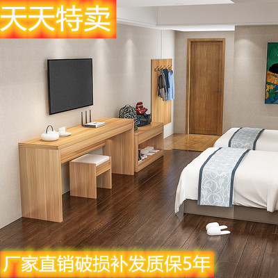 简约宾馆标间桌定制电视柜酒店家具床旅店全套行李专用组合柜现代