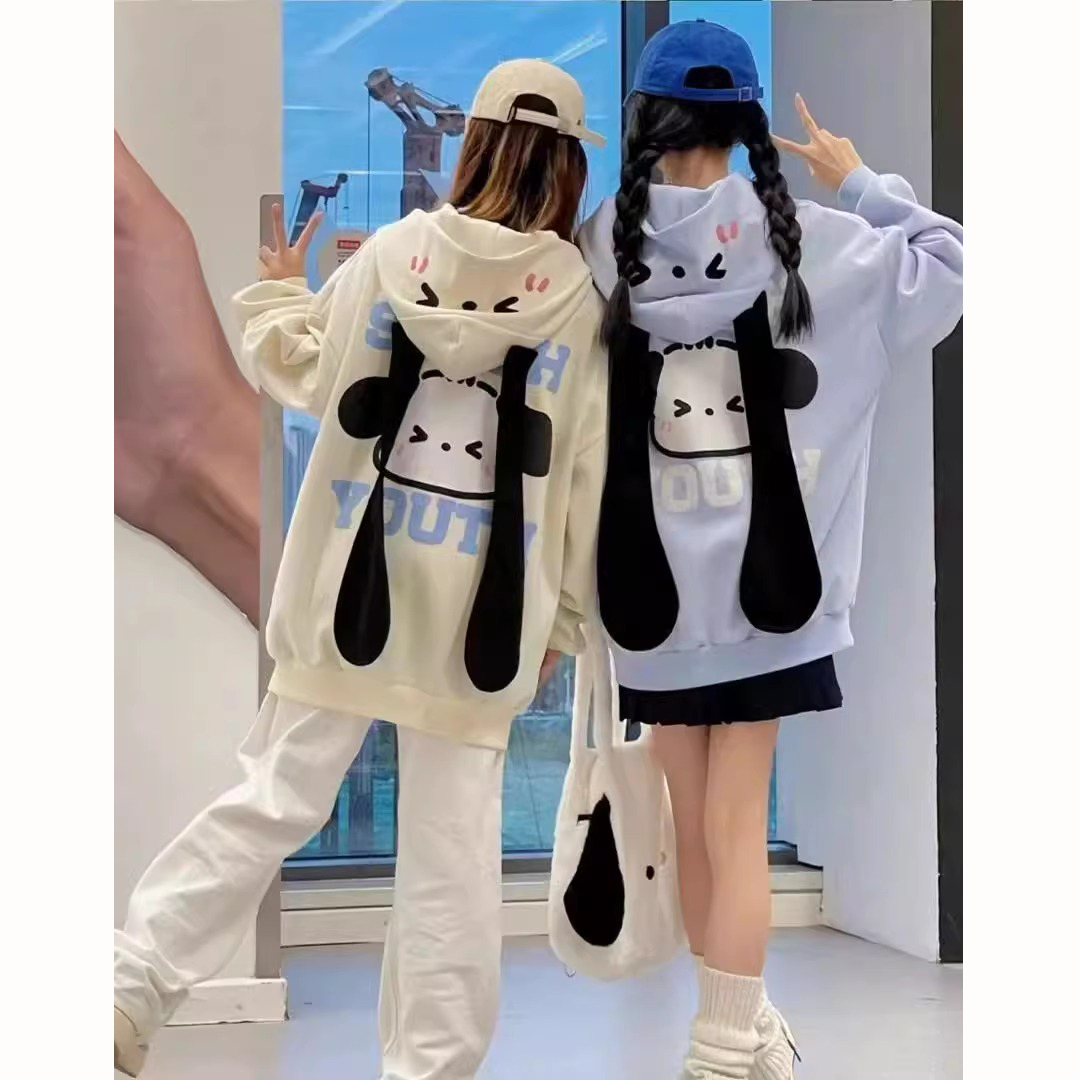 女童外套春秋2025新款中大童连帽卫衣潮韩版女孩上衣加绒加厚纯棉
