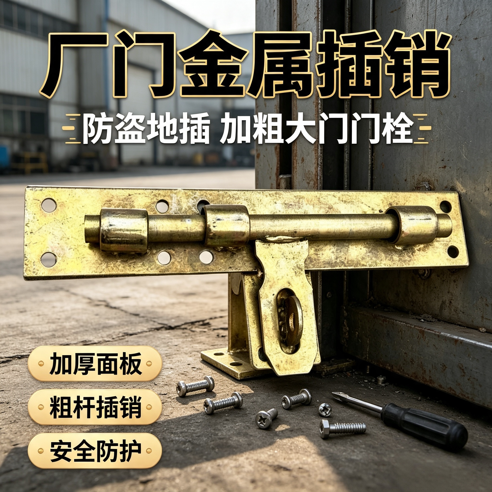 焊接型门栓地插老式加厚门栓锁大门插销门扣门栓焊接门大铁门栓