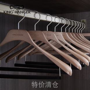 金领结复古色高端实木衣架宽肩无痕护衣高档衣柜衣帽间专用木衣撑
