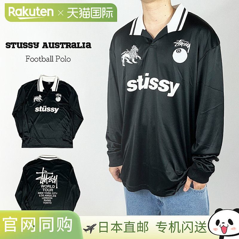 日本直邮Stussy Australia足球 Polo 长袖T恤 - 长袖T恤宽松版型
