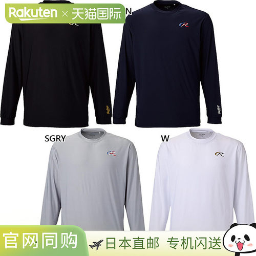 日本直邮Rawlings COMBAT 男士长袖T恤 棒球服 AST16S03 白色/黑/