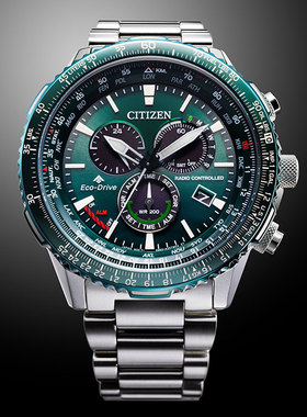 西铁城CITIZEN PROMASTER天空SKY系列光动能电波手表男cb5004-59w