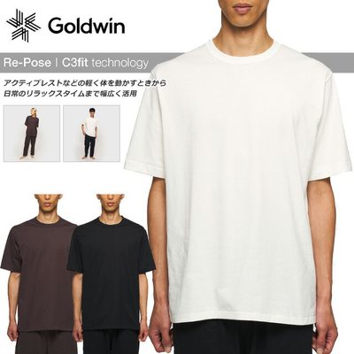 GOLDWIN Nekoposu C3fit Repose 衬衫短袖有机棉 T 恤男女通用圆