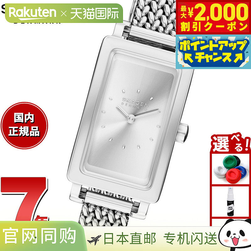 日本直邮Skagen HAGEN MICRO 女士腕表两针银色不锈钢SKW3179
