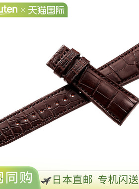 日本直邮Grand Seiko 男士深棕色手工缝制替换表带22 毫米RG01W22
