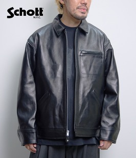 Schott羊羔皮衣夹克LEATHER TRACKER JACKET : 3121034