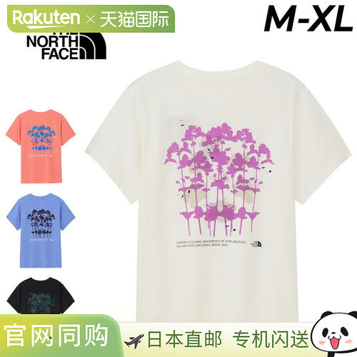 日本直邮The North Face 女士短袖T恤 The North Face 短袖印花T