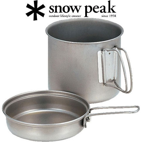 户外 单人炊具 雪峰 snow peak 煎锅