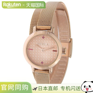 日本直邮Furla 女士腕表不锈钢表壳玫瑰金表盘VITTORIA 系列21 毫