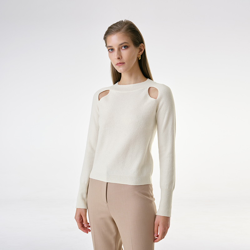 INSPIRE&STORIES羊毛镂空针织衫