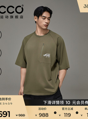 ECCO×白山联名胶囊 简约户外休闲短袖T恤男女同款 EW251T004
