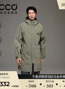 ECCO×白山联名系列 25新防泼水长款男女同款风衣外套 EW253J016