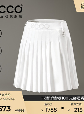 ECCO爱步高尔夫短裙 舒适弹力休闲百褶裙女士EG251SK001