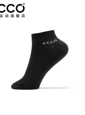 ECCO爱步运动袜 休闲运动鞋袜黑白色长绒低帮舒适短袜 9085480