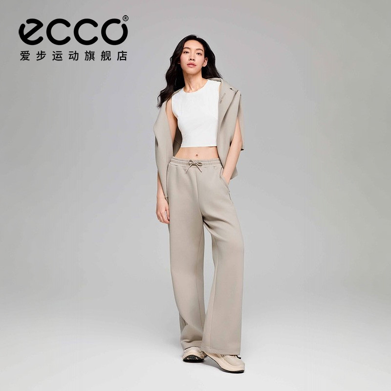 ECCO x NRL联名 26新款休闲运动直筒阔腿裤女卫裤女士EN253P019,运动服/休闲服装,运动长裤,淘宝优惠券,粉丝福利购,淘宝优惠卷